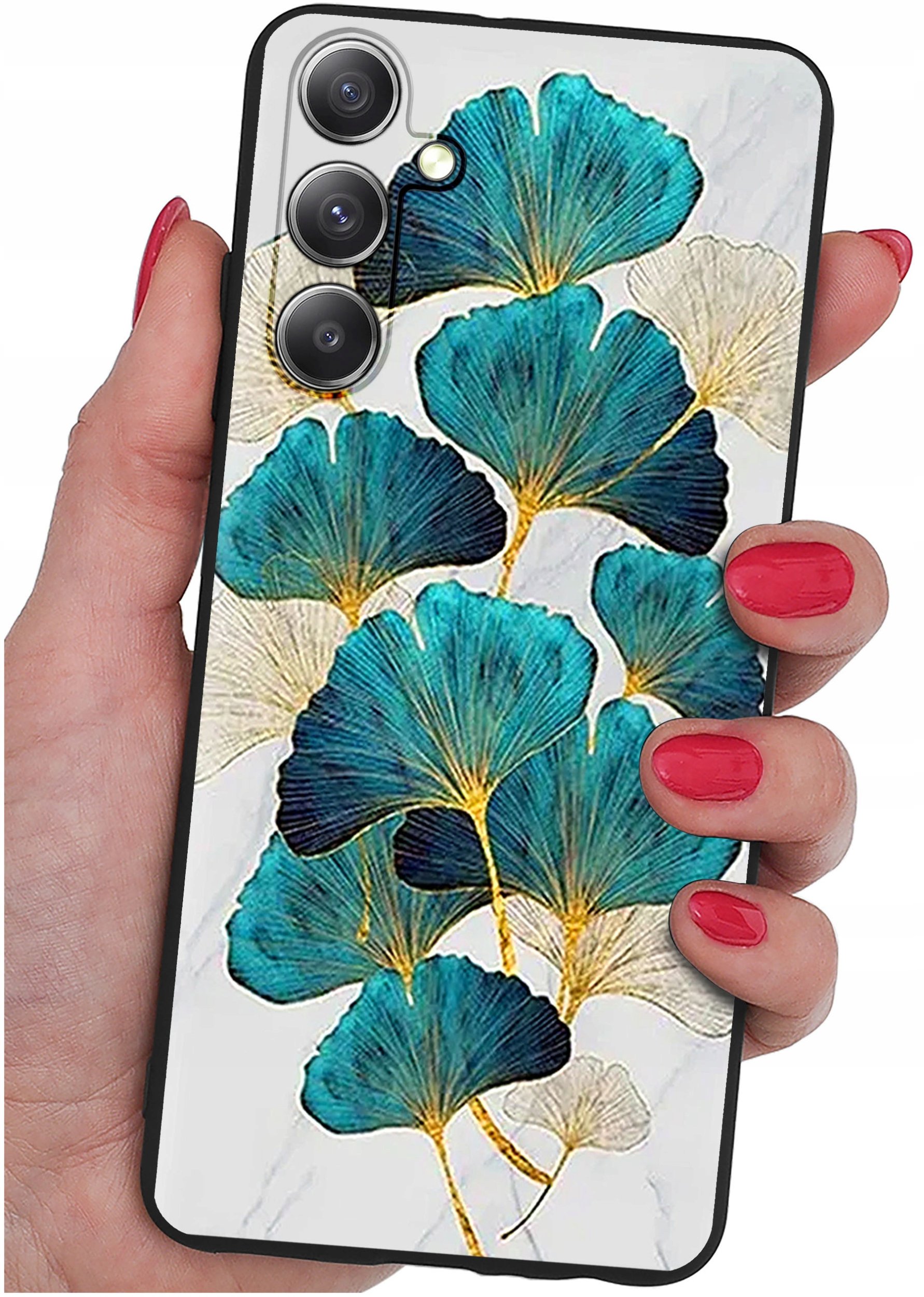 ETUI do Samsung Galaxy S24+ Plus WZORY |SILIKONOWE MATT CASE + SZKŁO 9H