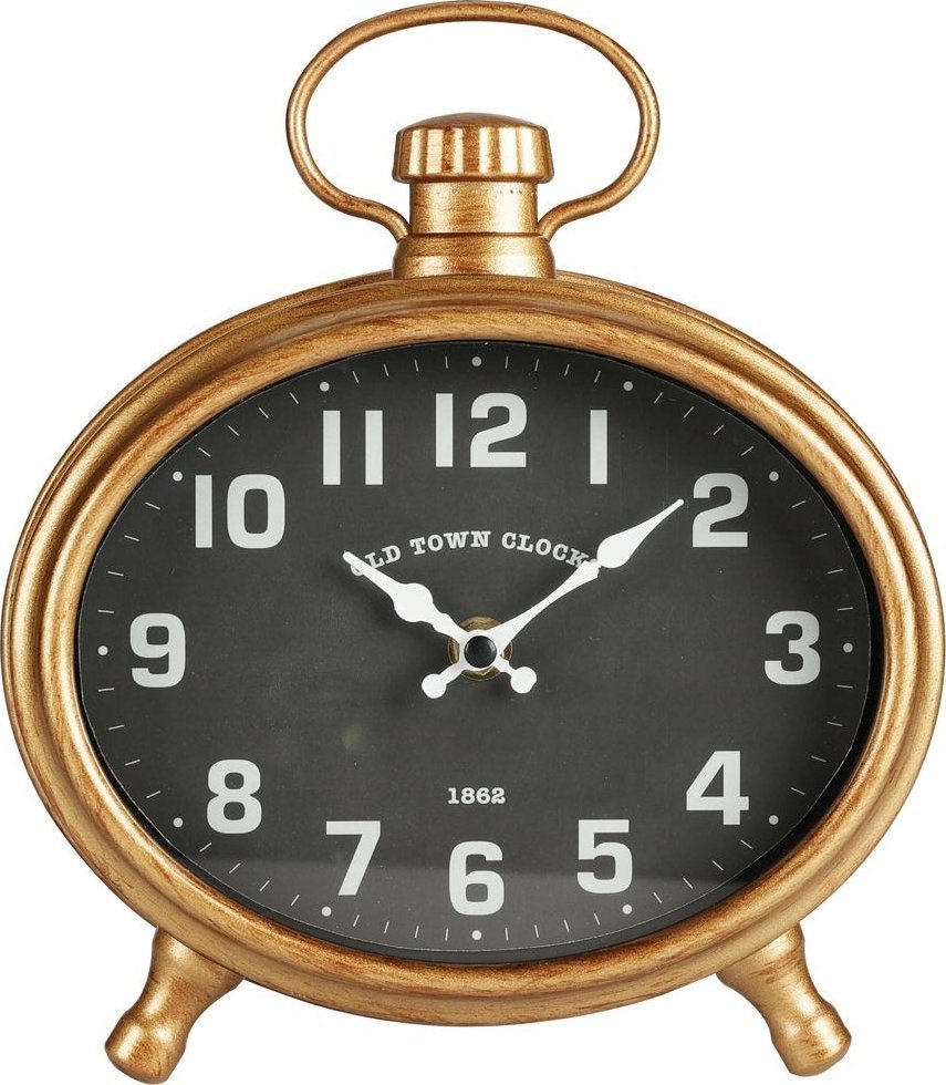 Vilde Zegar ścienny złoty czarny budzik 20,5x24 cm