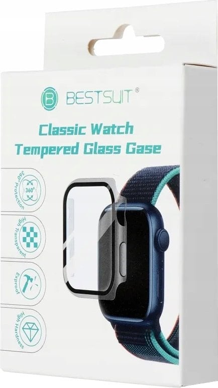 Futerał ochronny ze szkłem Bestsuit Flexible do Apple Watch 10 42mm - czarny