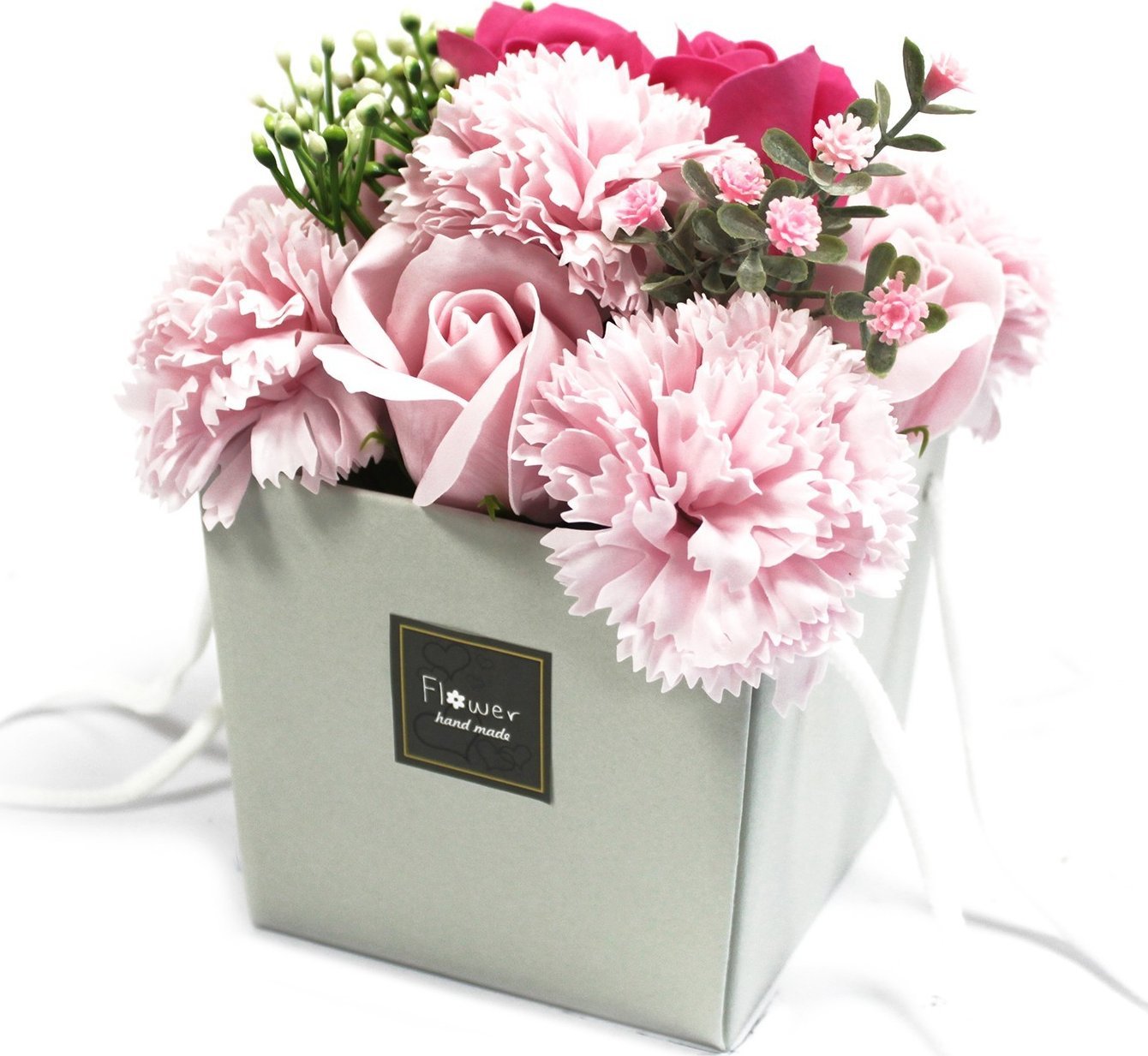 Bispol Mydlany Bukiet Kwiatowy - Różowe Róże i Goździki