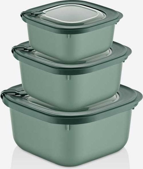 Kpl pojemników do żywności Micro Safe 600,1100,1800 ml
