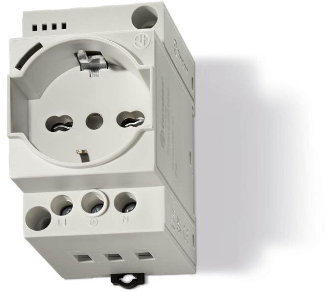 Gniazdo modułowe serwisowe elektryczne uniwersalne serwisowe z LED na szynę DIN RAL7035 7U.00.8.230.0000