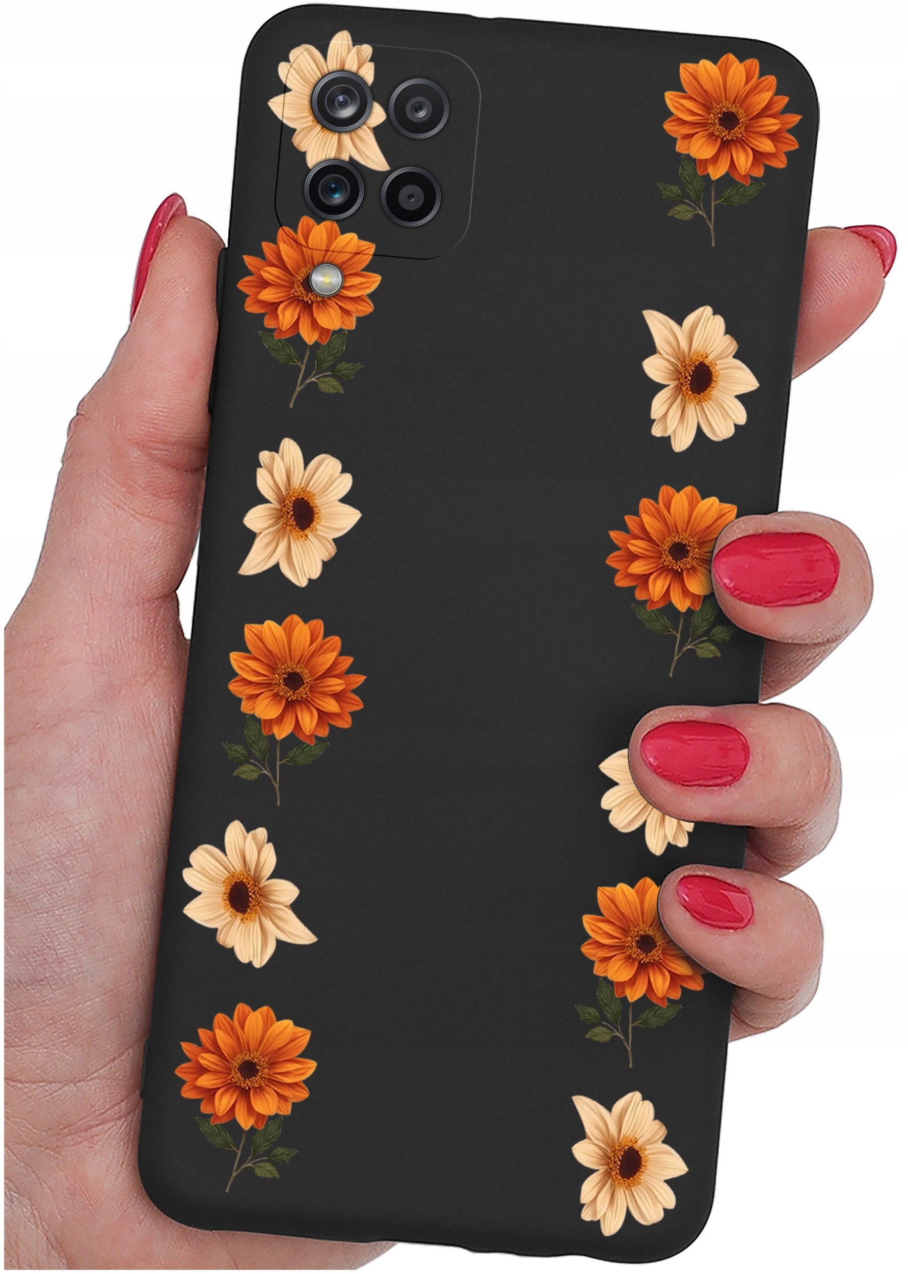 Etui do Samsung Galaxy A12|M12 WZORY |SILIKONOWE MATT CASE + SZKŁO 9H