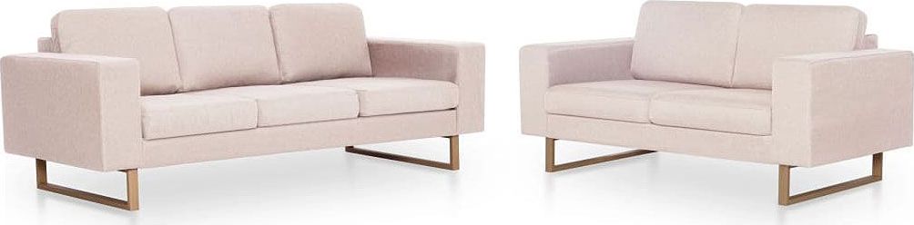 Elior Zestaw wypoczynkowy Williams 2+3 - Kremowy