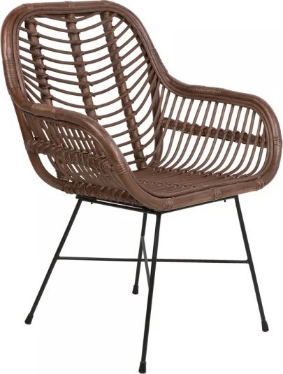 Beliani Krzesło rattanowe brązowe CANORA!