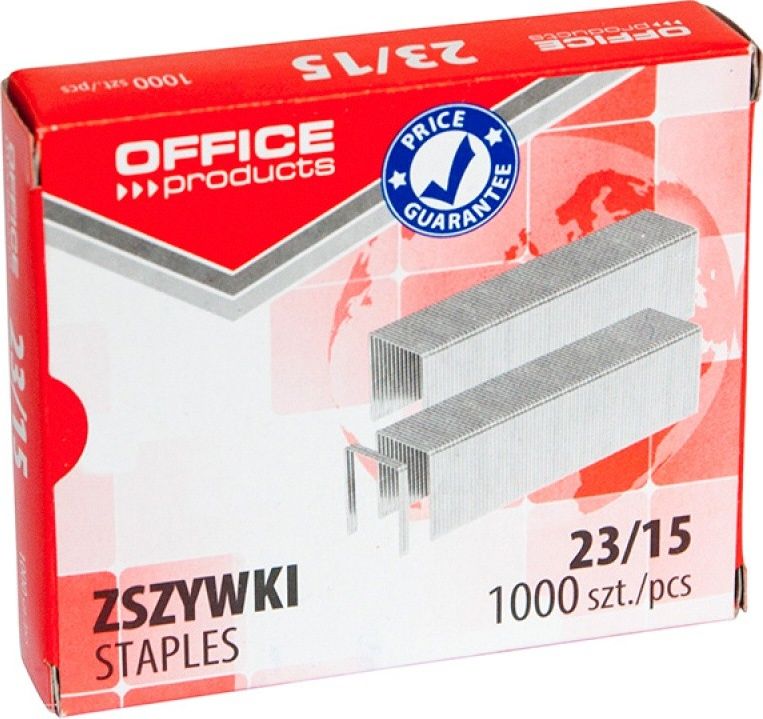 Office Products Zszywki OFFICE PRODUCTS, 23/15, 1000szt.