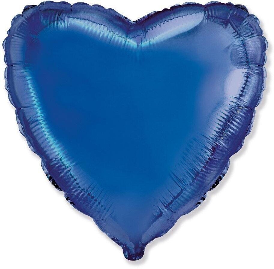 Balon foliowy 46cm Serce niebieski