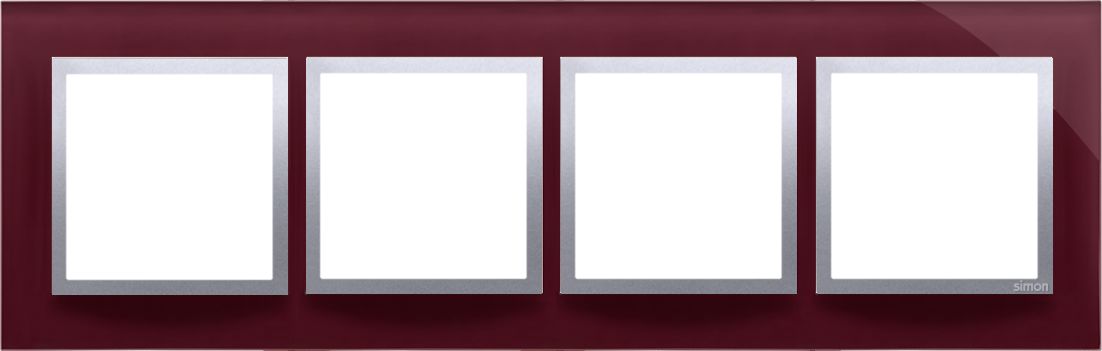 Kontakt-Simon Ramka poczwórna Simon 54 Nature szklana śliwka (DRN4/89)