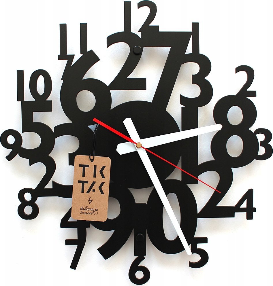 Decolicious Zegar na ścianę CYFRY