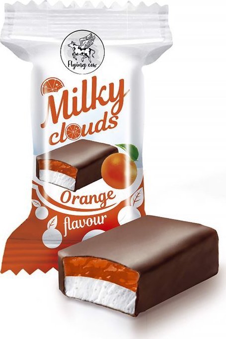Flying Cow Mleczna chmurka z galaretką o smaku pomarańczowym 1 kg