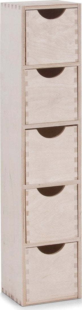 Zeller Pojemnik na drobiazgi, 5 szuflad, drewniany, 60x13x12 cm, ZELLER