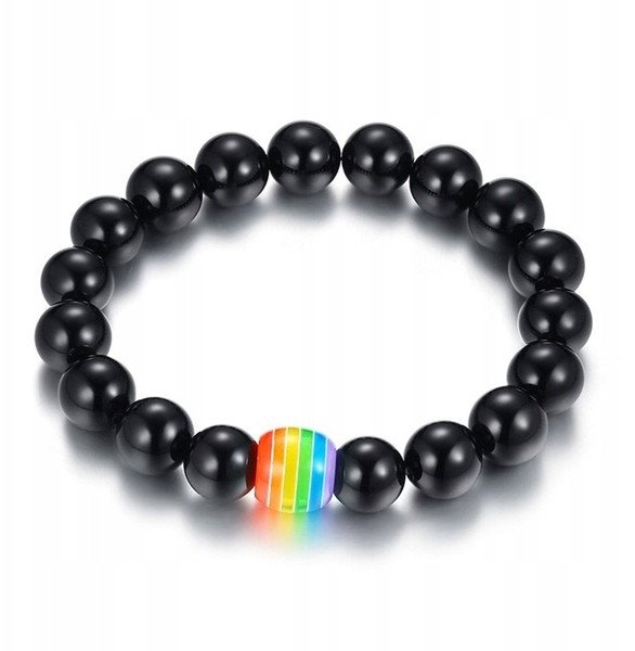 OPASKA TĘCZOWA TĘCZA LGBT BRANSOLETKA PL48 UNISEX