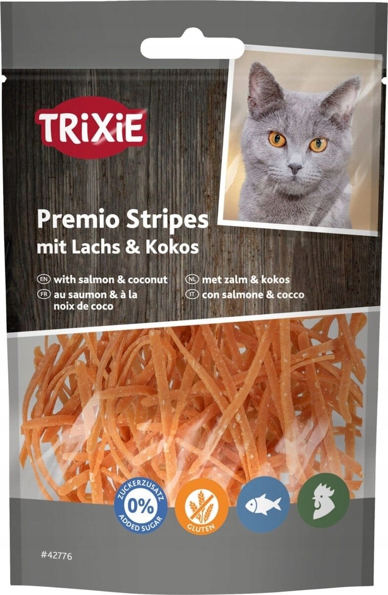 Trixie Premio Stripes smakołyk, dla kota, łosoś i kokos, 50g