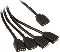 Akasa Zestaw kabli, 0.5m, Czarny (MOLE-053)