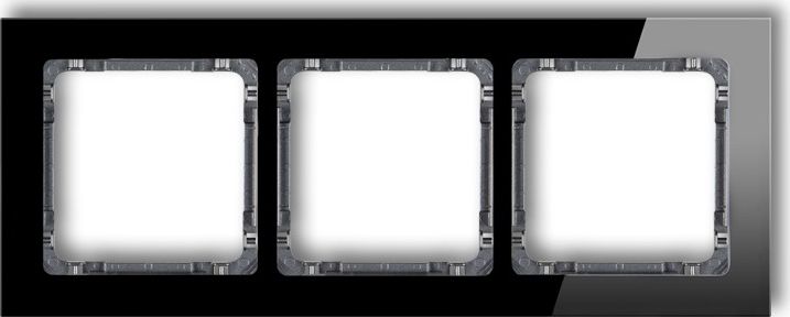 Karlik Ramka Deco podwójna czarny efekt szkła spód: grafitowy (12-11-DRS-3)