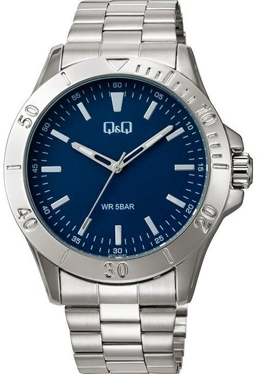 Zegarek Q&Q Q07C-001P męski wodoszczelny niebieska tarcza .