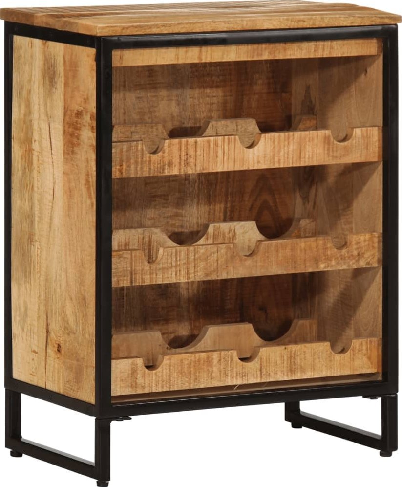 vidaXL vidaXL Stojak na 9 butelek wina, 55x33x70 cm, lite drewno mango