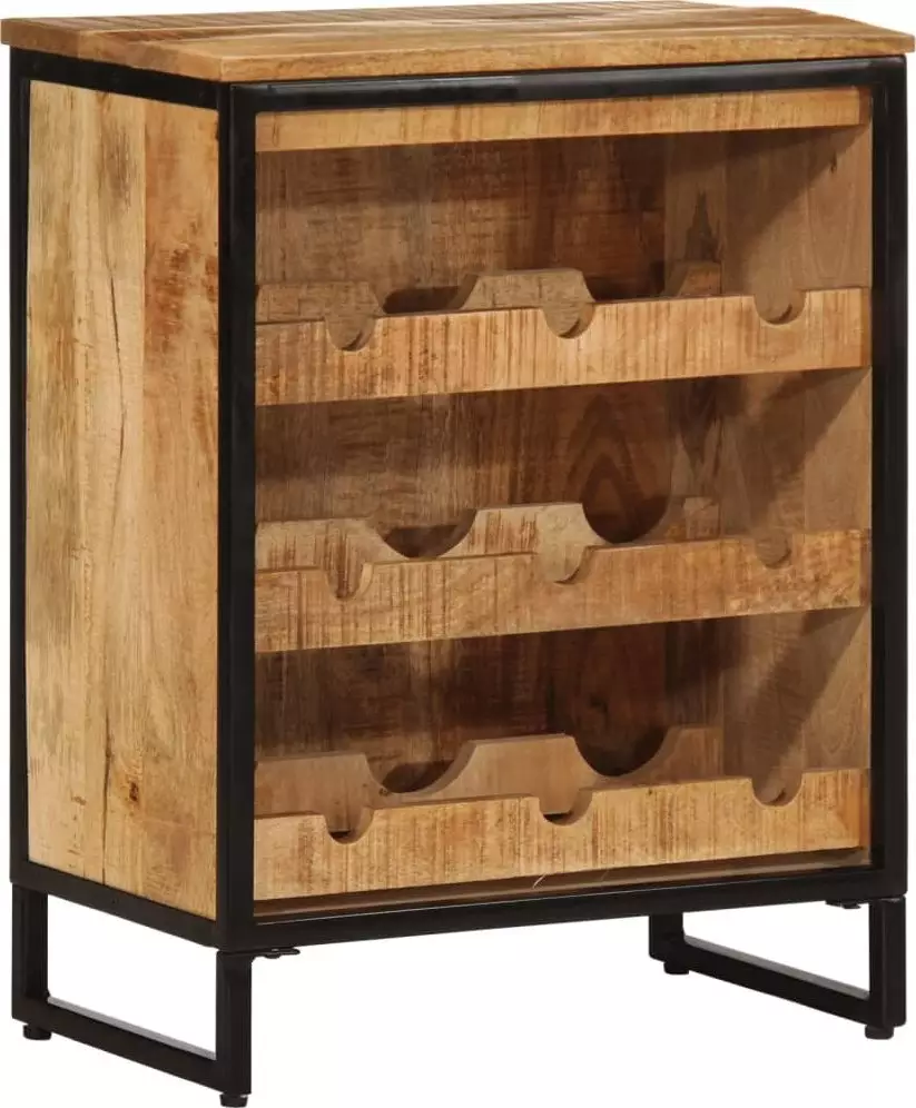 vidaXL vidaXL Stojak na 9 butelek wina, 55x33x70 cm, lite drewno mango