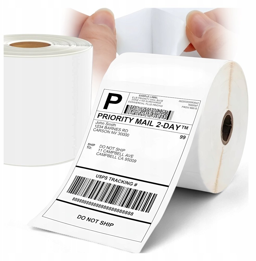 ROLKA Z ETYKIETAMI 500 sztuk 100X150mm KANZA