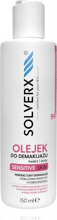 Solverx SOLVERX Sensitive Skin Olejek do demakijażu twarzy i oczu do cery wrażliwej 150ml