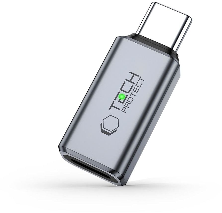 Adapter USB Tech-Protect UltraBoost Audio Lightning - USB-C Srebrny (5906302372508)