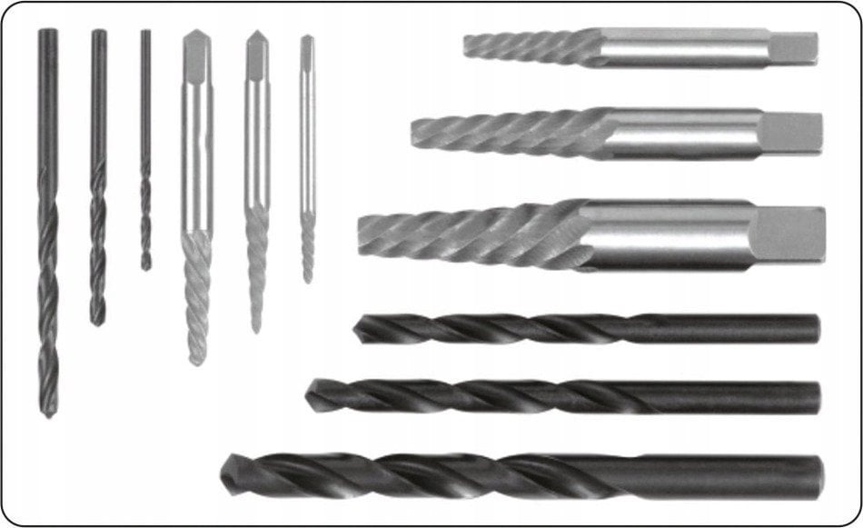 BROKEN SCREWS EXTRACTORS + SILVER DRILLS