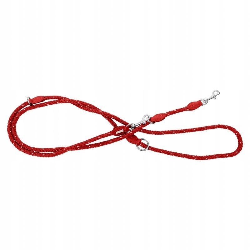 Barry King Smycz regulowana dla psa, Rope, Czerwony, Odblaskowy sznur, 200cm/10mm