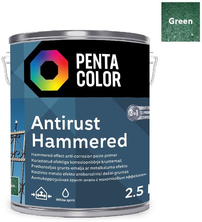 PAINT PENTAC ANTIRUST HAMMERED GRN 2,5L