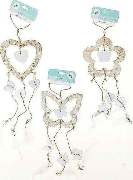 Łapacz snów drewniany z piórkami MIX