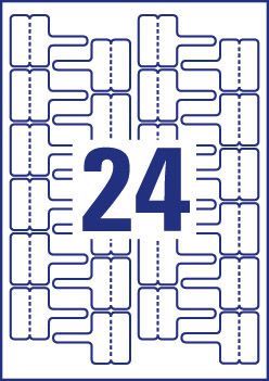 Avery Zweckform ETYK.ZF 7950 60X40 24/A4 DO OZNAC KABLI ETYKIETA - L7950-20