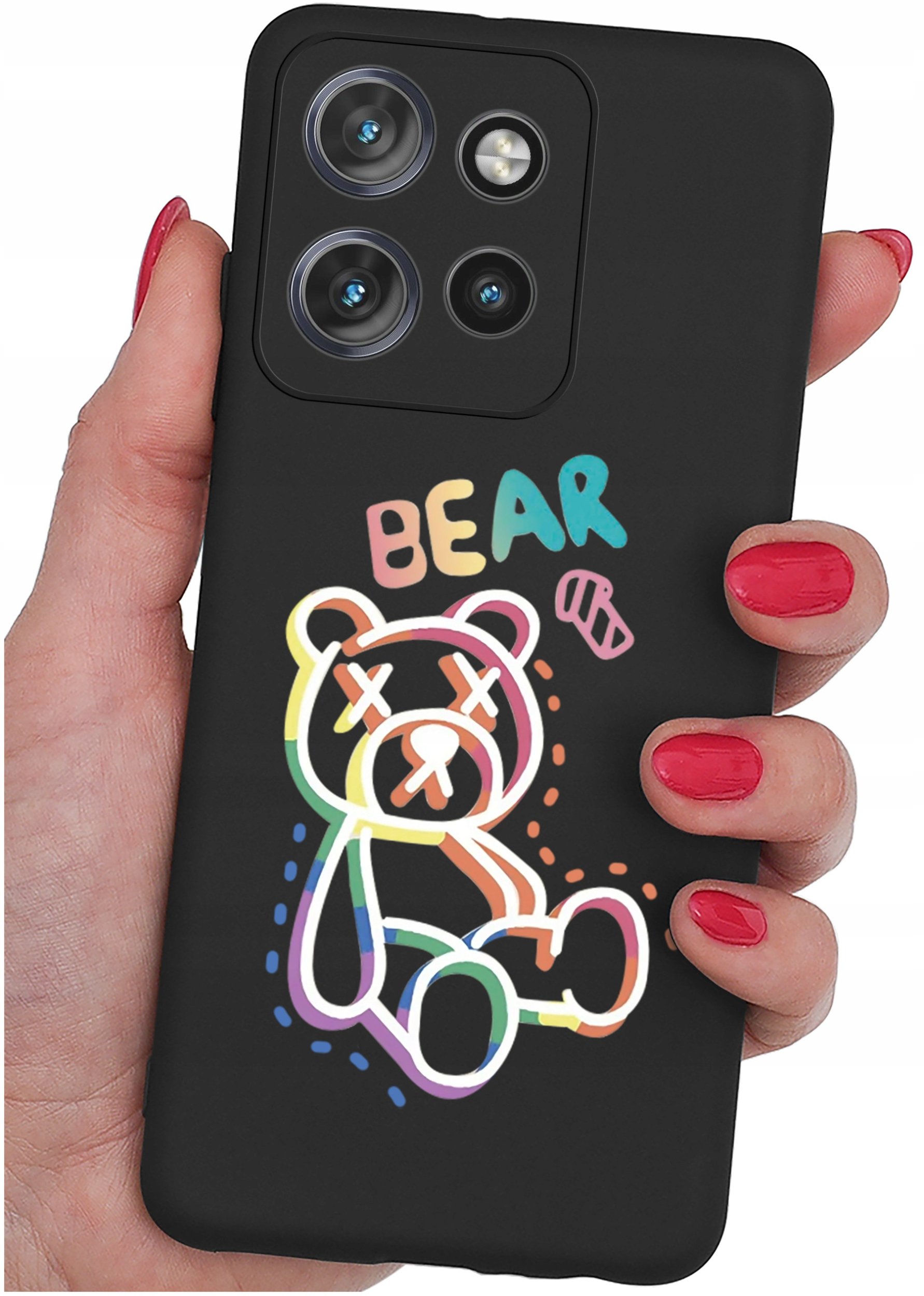 Etui do Motorola Moto EDGE 50 Neo WZORY |SILIKONOWE MATT CASE + SZKŁO 9H