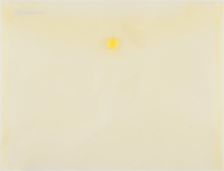 Donau TECZKA KOPERTOWA C5 240X186X0,18MM NA ZATRZASK PP TRANSPARENT ŻÓŁTA 8547001PL-11