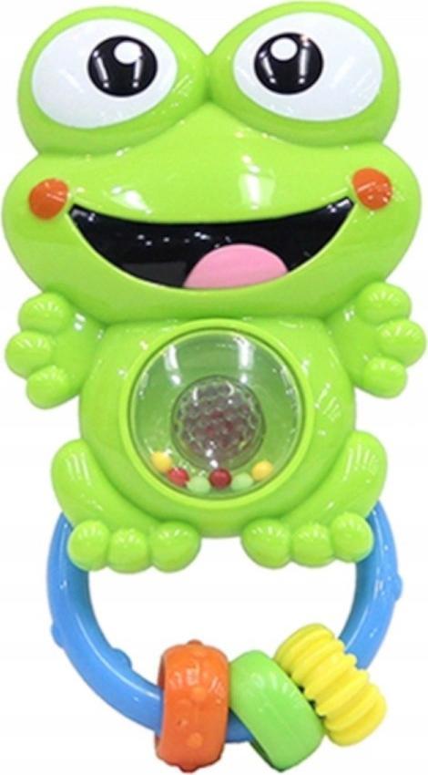 LUXMA GRZECHOTKA SENSORYCZNA ŻABKA MELODYJKI ŚWIATŁA 80