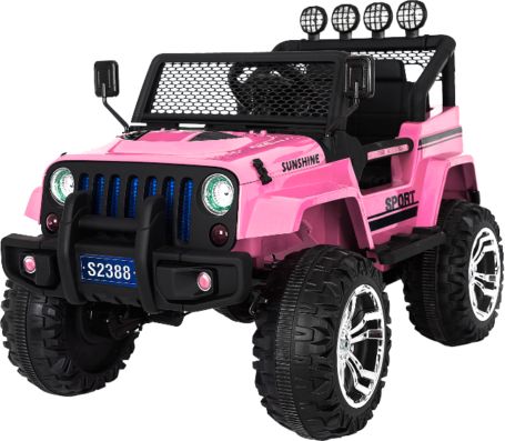 Super-Toys MEGA JEEP SUNSHINE, NAPĘD 4X4, 2X12V ,WOLNY START/ MIĘKKIE KOŁA, BLUETOOTH, RADIO EXCLUSIVE/2388