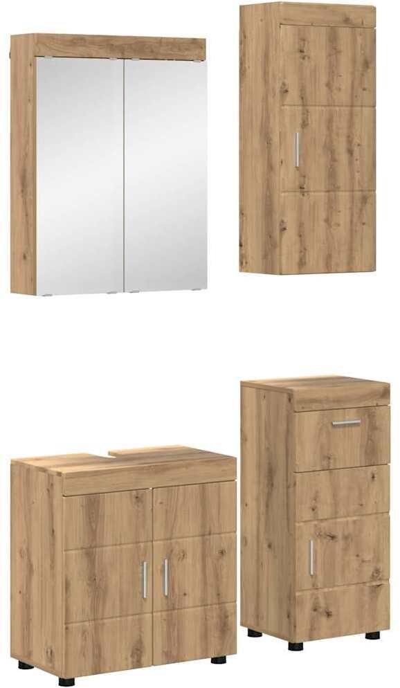 vidaXL Zestaw mebli łazienkowych z szufladą TULUM Dąb rzemieślniczy