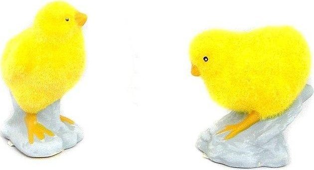 Kurczak flokowany na ceramicznej podstawce