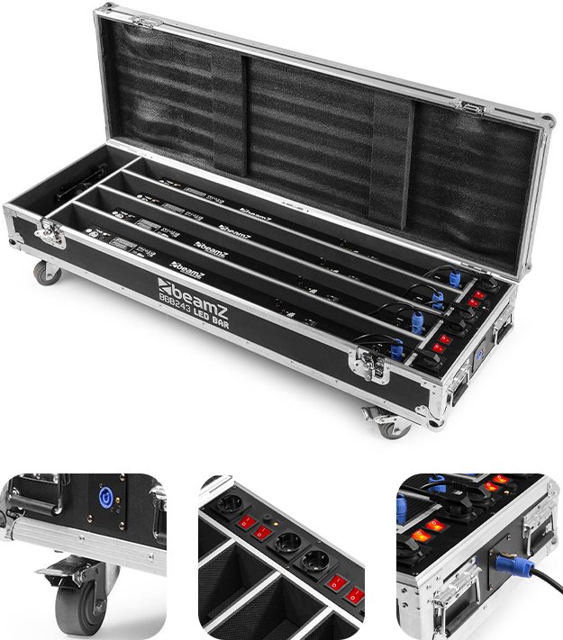 FCC14 Case na 4 Oświetlacze LED Bar BBB243 z systemem ładowania one size