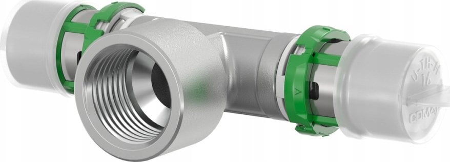 Trójnik GW zaprasowywany MultiSkin mosiądz/cynowany 20x1/2x20