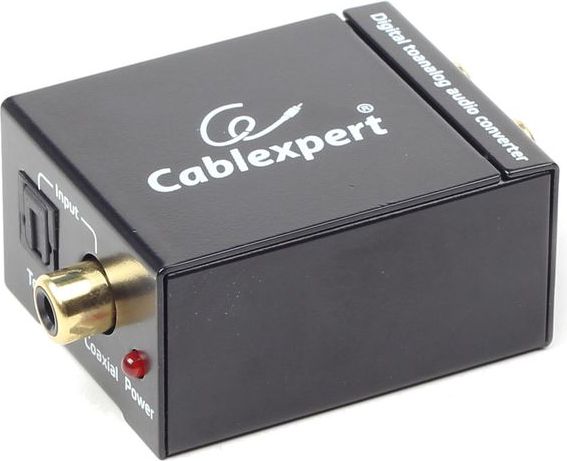 Adapter AV Gembird Toslink - RCA (Cinch) czarny (DSC-OPT-RCA-001)