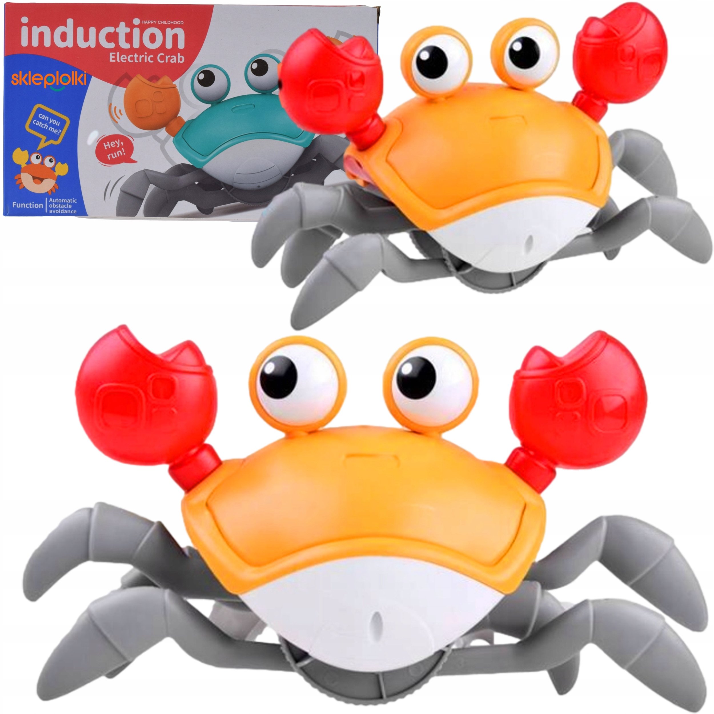 KRAB ZABAWKA ŁAZIK DLA DZIECI DO RACZKOWANIA UCIEKAJĄCY CHODZĄCY FUKCJE