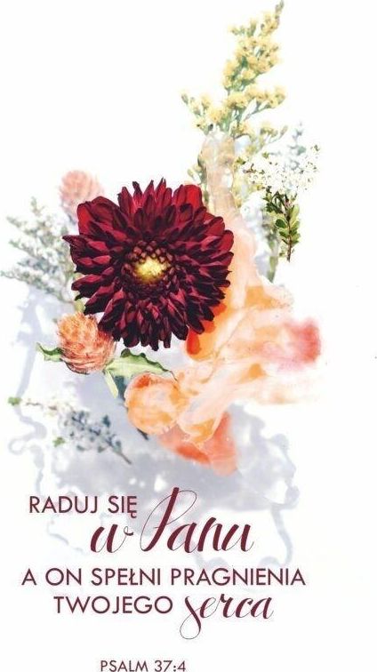 Koinonia Kartka - Raduj się w Panu... - kwiat bordo