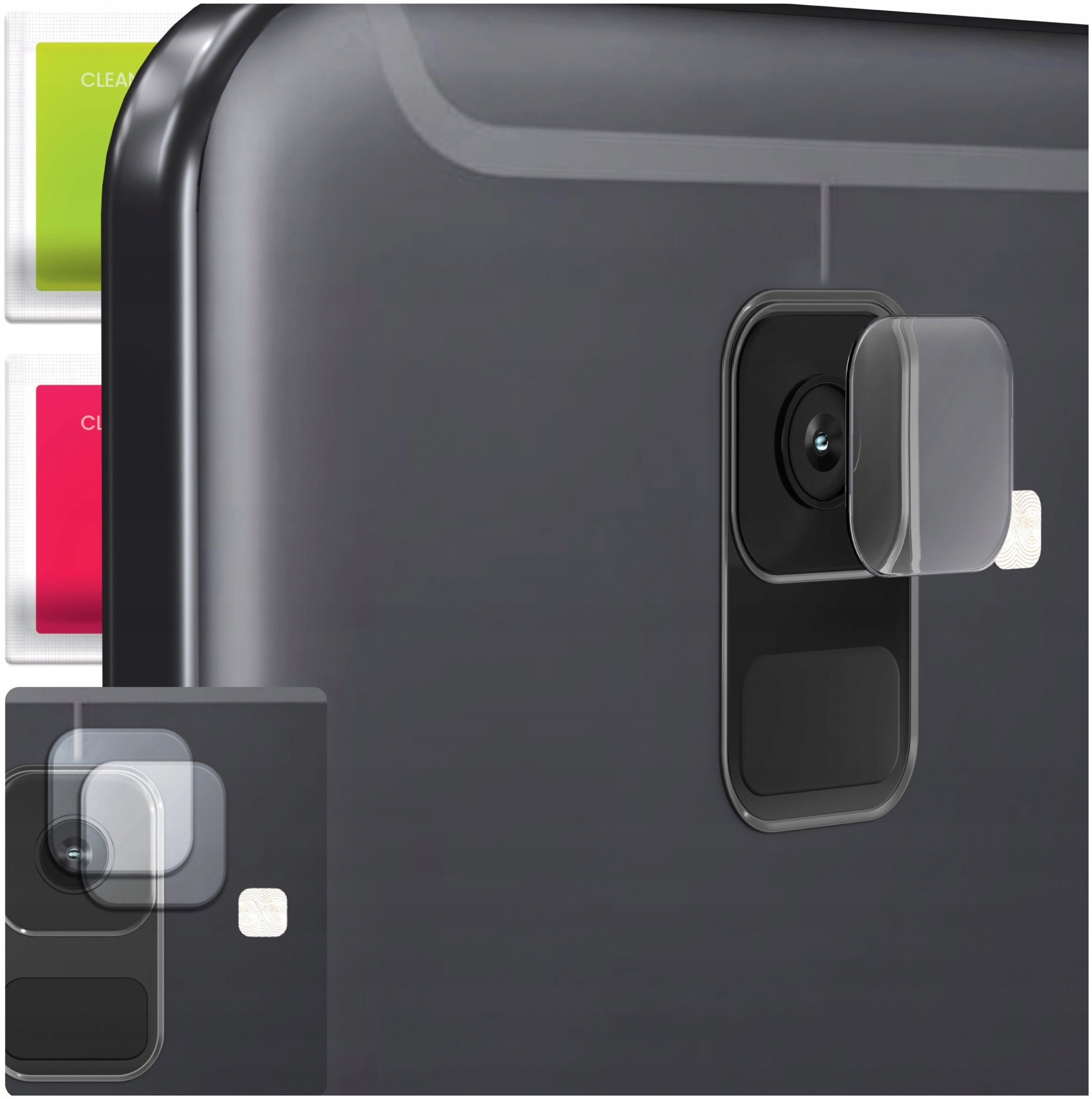 2-PAK Szkło Na Aparat Do Samsung Galaxy A6 2018 (Hartowane, Na Obiektyw)