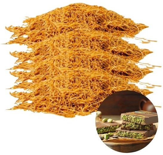 Ciasto Kadayif smażone gotowe do dubajskiej czekolady kadaifi katafi nitki cienkie Tureckie Yorem 100g