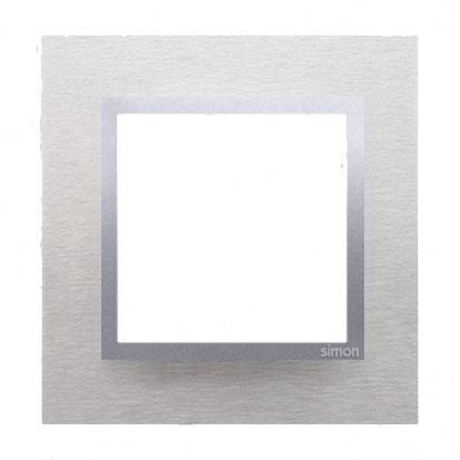 Kontakt-Simon Ramka pojedyncza SIMON54 NATURE metalowa inox klasyczny - DRN1/77