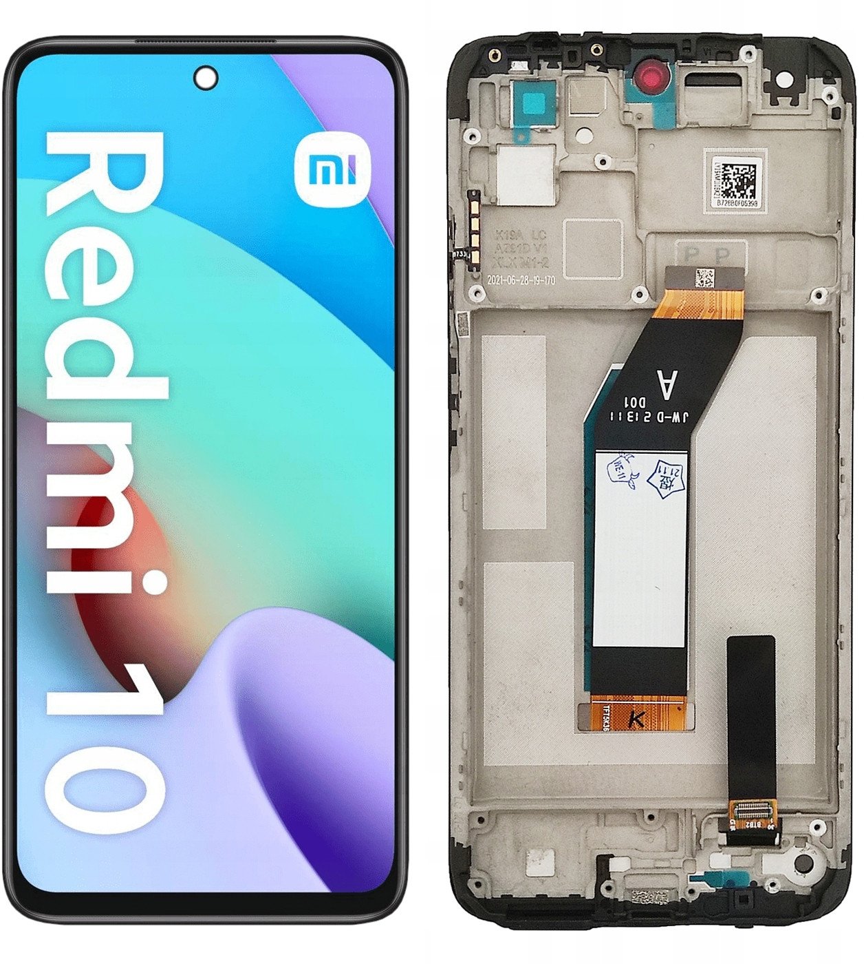 WYŚWIETLACZ EKRAN LCD DO XIAOMI REDMI 10 RAMKA