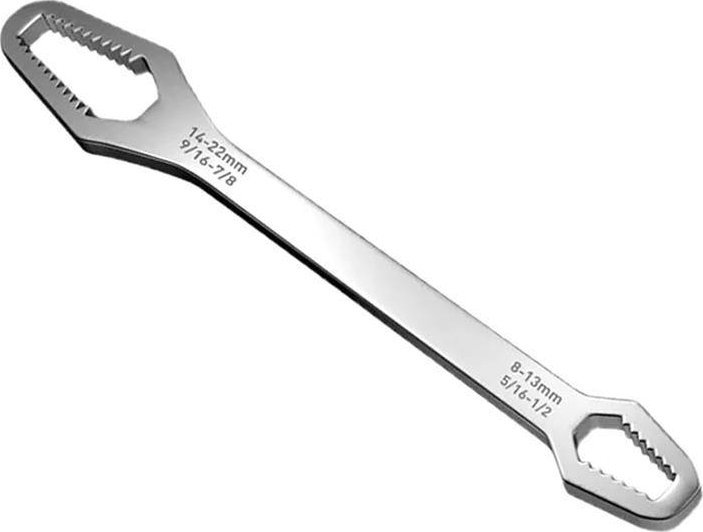 Aptel PŁASKI KLUCZ OCZKOWY Uniwersalny 8-22mm srebrny AG786