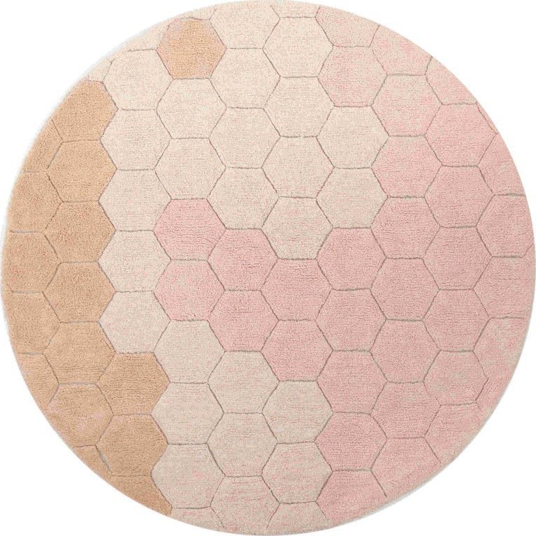Lorena Canals Dywan bawełnainy okrągły O 140, Round Honeycomb Ro