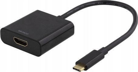 Adapter AV Deltaco Adapteriai DELTACO USB-C į HDMI, 4096x2160 30Hz, juodas / USBC-HDMI8