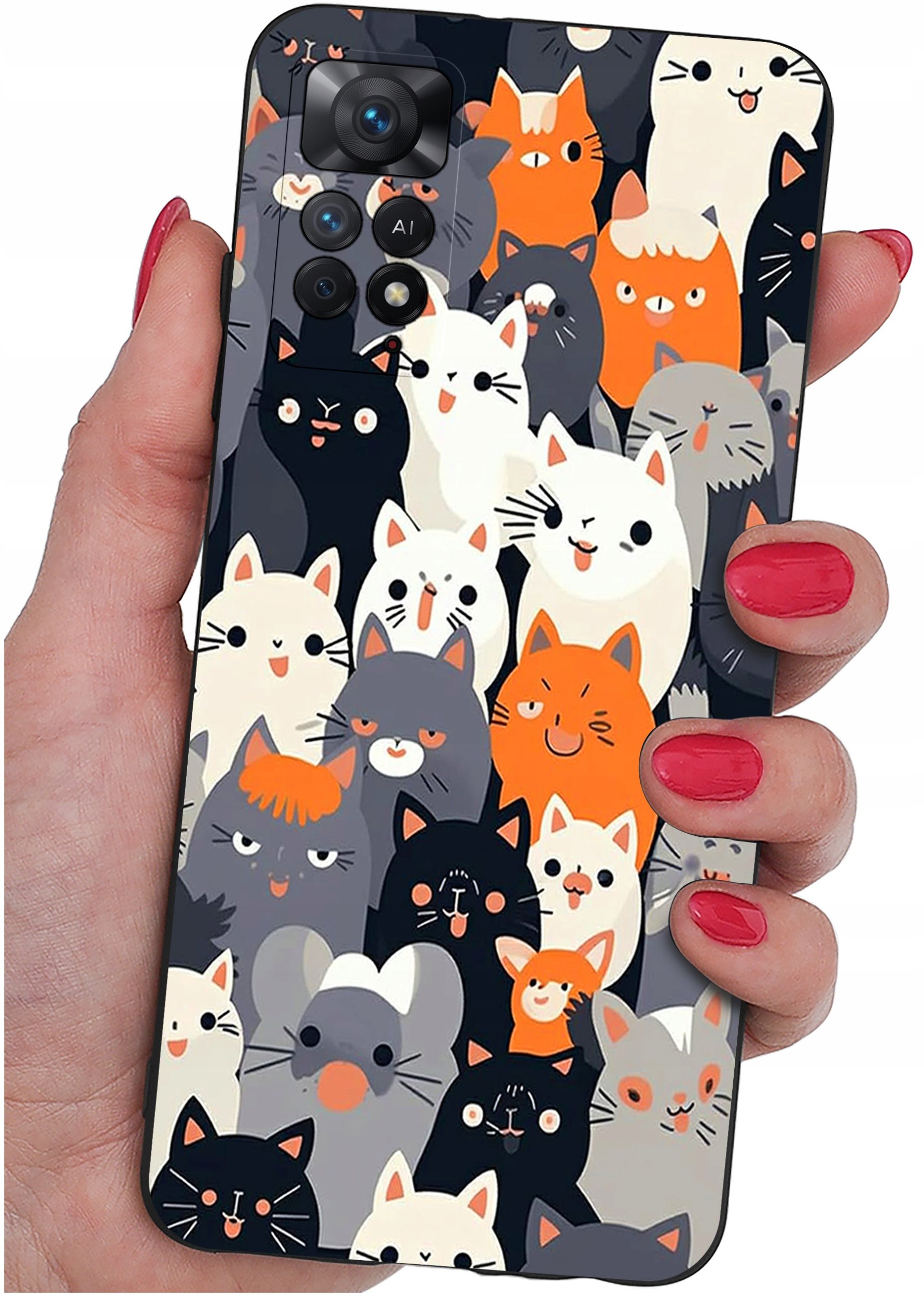 ETUI do Xiaomi Redmi Note 11 Pro | WZORY | SILIKONOWE MATT CASE + SZKŁO 9H