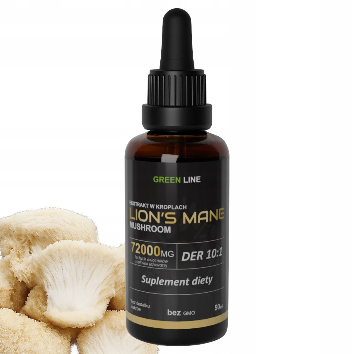 Lion's Mane Krople 72000mg | 50ml | DER 10:1 | Green Line